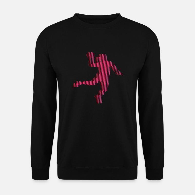 Streifenraster Handballerin 2c - Unisex Pullover - Schwarz