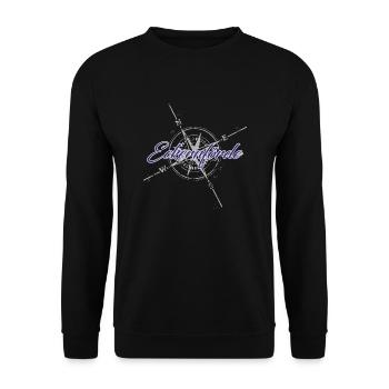 Eckernförde Kompass blau - Unisex Pullover - Schwarz - Vorne - Alina (178cm) & Michal (187cm)