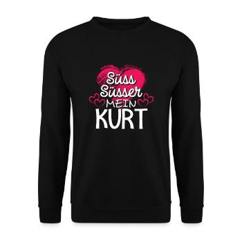 KURT - süss - Unisex Pullover - Schwarz - Vorne - Alina (178cm) & Michal (187cm)
