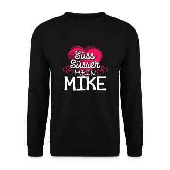 MIKE - süss - Unisex Pullover - Schwarz - Vorne - Alina (178cm) & Michal (187cm)