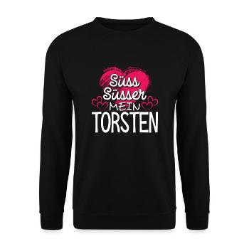 TORSTEN - süss - Unisex Pullover - Schwarz - Vorne - Alina (178cm) & Michal (187cm)