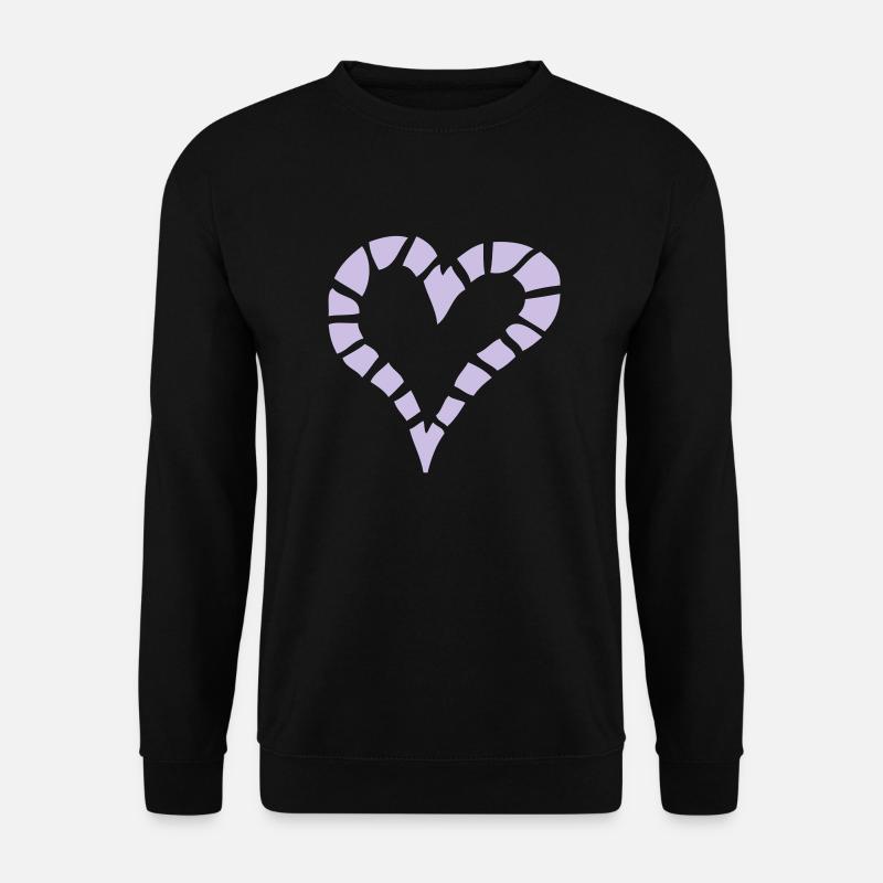 heart41121 Herzen valentine - Unisex Pullover - Schwarz