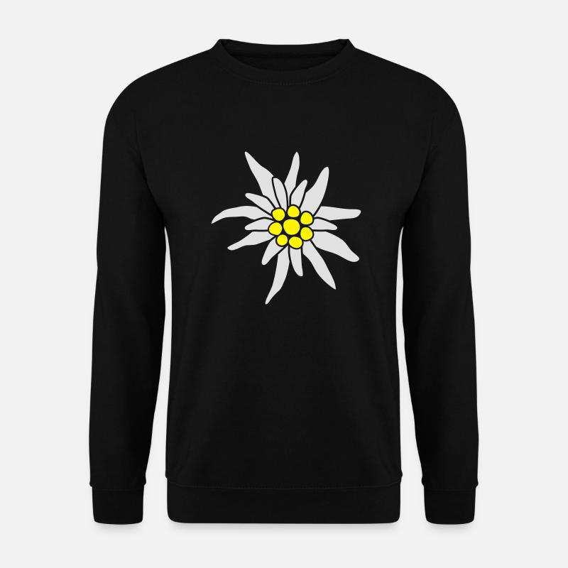 Edelweiß Blüte - Unisex Pullover - Schwarz