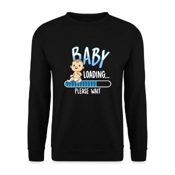 Petit garçon chargement charge garçon grossesse - Sweat-shirt Unisexe - noir - Devant - Alina (178cm) & Michal (187cm)