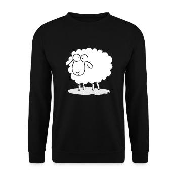 Moutons Shirts - Sweat-shirt Unisexe - noir - Devant - Alina (178cm) & Michal (187cm)