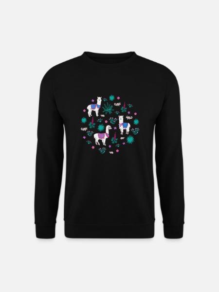 Llama and friends - Unisex Pullover - Schwarz