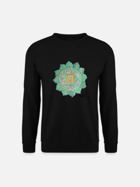 Herzchakra Anahata Chakra Liebe - Unisex Pullover - Schwarz
