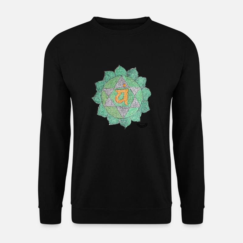 Coeur de chakra Anahata Chakra Amour - Sweat-shirt Unisexe - noir