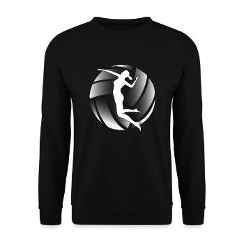 Volleyballerin - Unisex Pullover - Schwarz - Vorne - Alina (178cm) & Michal (187cm)