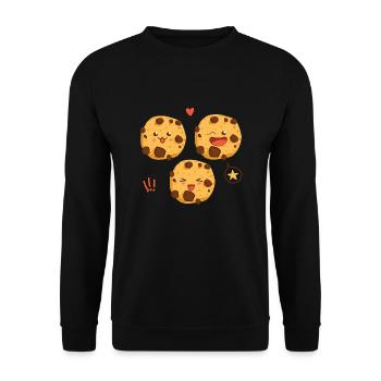 gâteau - Sweat-shirt Unisexe - noir - Devant - Alina (178cm) & Michal (187cm)