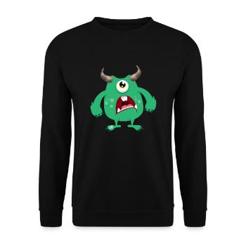 Monstaa Originaals Monster #6 - Unisex Pullover - Schwarz - Vorne - Alina (178cm) & Michal (187cm)