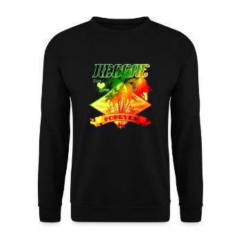 reggae forever - Sweat-shirt Unisexe - noir - Devant - Alina (178cm) & Michal (187cm)