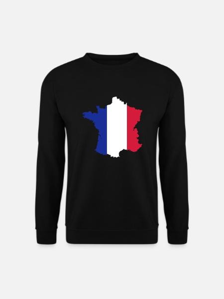 France - Sweat-shirt Unisexe - noir