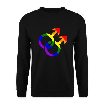 Gay - Sweat-shirt Unisexe - noir - Devant - Alina (178cm) & Michal (187cm)