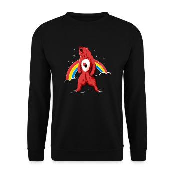 rainbow bear - Sweat-shirt Unisexe - noir - Devant - Alina (178cm) & Michal (187cm)
