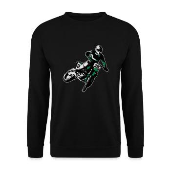 MotoCross - Sweat-shirt Unisexe - noir - Devant - Alina (178cm) & Michal (187cm)