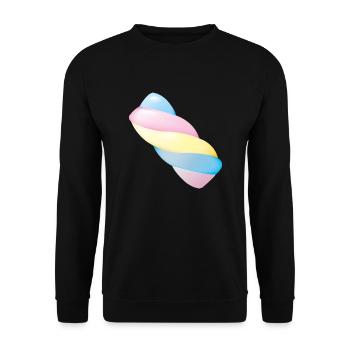Smiley Marshmallow - Sweat-shirt Unisexe - noir - Devant - Alina (178cm) & Michal (187cm)