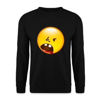 Smiley Break - Unisex Pullover - Schwarz - Vorne - Alina (178cm) & Michal (187cm)