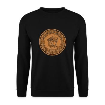 Mayan Calendar Sun Calendar Mayan Horoscope - Unisex Sweatshirt - black - Front - Alina (178cm) & Michal (187cm)