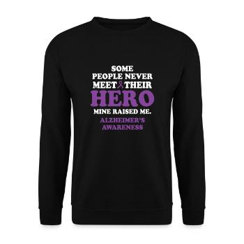 Alzheimers Awareness - Unisex Sweatshirt - black - Front - Alina (178cm) & Michal (187cm)