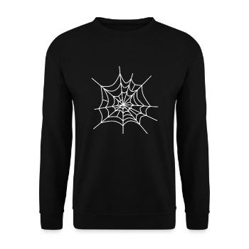 Cobweb spiderweb icon spiderweb icon - Unisex Sweatshirt - black - Front - Alina (178cm) & Michal (187cm)