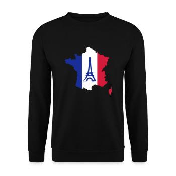 Frankreich, France - Unisex Pullover - Schwarz - Vorne - Alina (178cm) & Michal (187cm)