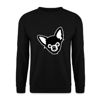 Chihuahua - Sweat-shirt Unisexe - noir - Devant - Alina (178cm) & Michal (187cm)