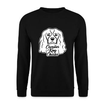Cavalier King Charles - Sweat-shirt Unisexe - noir - Devant - Alina (178cm) & Michal (187cm)