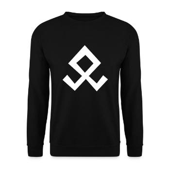 Character rune symbol gift spirit culture - Unisex Sweatshirt - black - Front - Alina (178cm) & Michal (187cm)