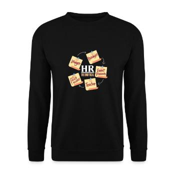 HR The Unofficial Lawyer Psychologist Event Planne - Unisex Pullover - Schwarz - Vorne - Alina (178cm) & Michal (187cm)