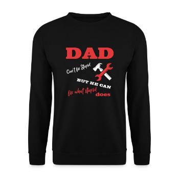 Dad can't fix stupid - Sweat-shirt Unisexe - noir - Devant - Alina (178cm) & Michal (187cm)