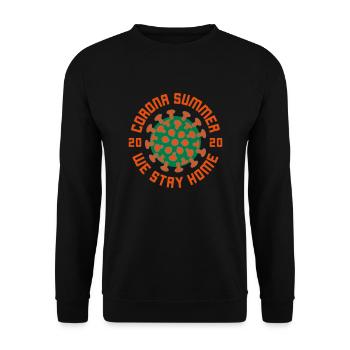Corona summer 2020 commemorative shirt - Unisex Sweatshirt - black - Front - Alina (178cm) & Michal (187cm)