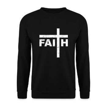 Foi - Sweat-shirt Unisexe - noir - Devant - Alina (178cm) & Michal (187cm)