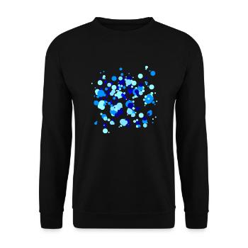 Blaue Punkte - Unisex Pullover - Schwarz - Vorne - Alina (178cm) & Michal (187cm)
