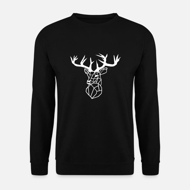Minimalistic - Deer / Hirsch - Unisex Pullover - Schwarz