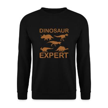 Dinosaur Dino - Unisex Sweatshirt - black - Front - Alina (178cm) & Michal (187cm)