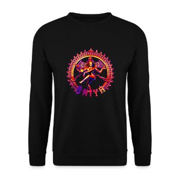 Shiva - Unisex Sweatshirt - black - Front - Alina (178cm) & Michal (187cm)
