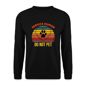 Service Human, Emotional Support Human - Unisex Sweatshirt - black - Front - Alina (178cm) & Michal (187cm)