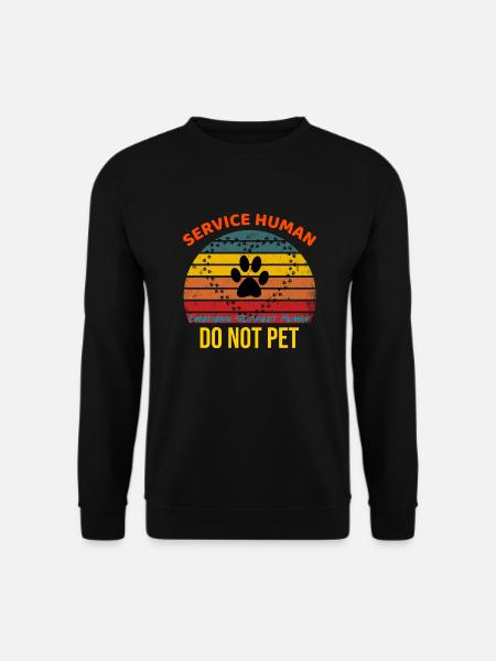 Service Mensch, Emotionale Unterstützung Mensch - Unisex Pullover - Schwarz