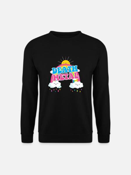 Death Metal lustige Regenbogen Metalhead Heavy Metal - Unisex Pullover - Schwarz