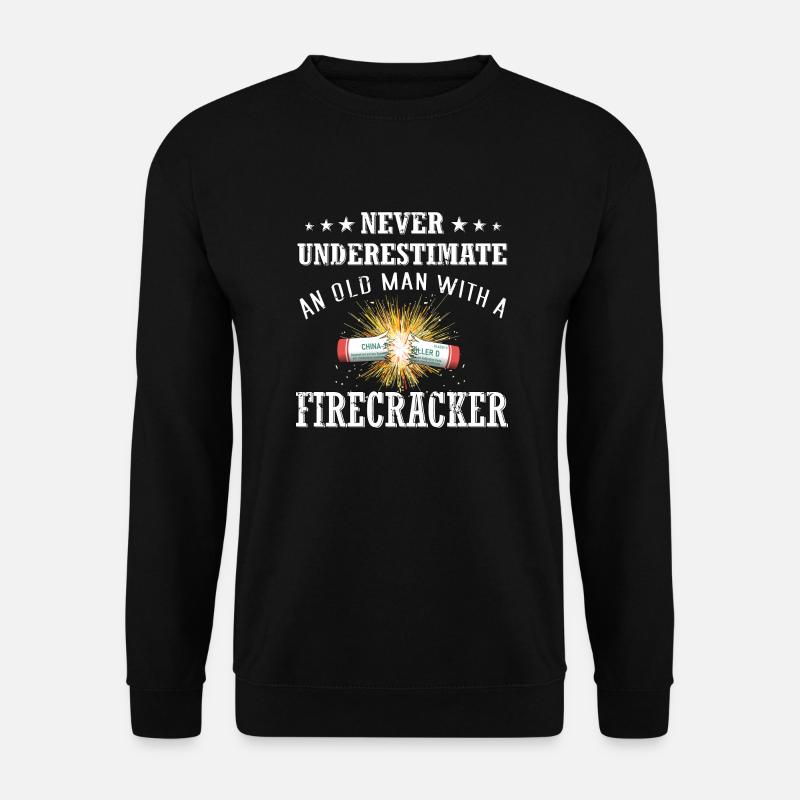 Old Man Firecracker Pyro - Sweat-shirt Unisexe - noir