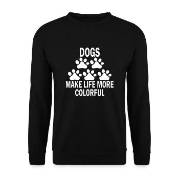 Chien chien - Sweat-shirt Unisexe - noir - Devant - Alina (178cm) & Michal (187cm)