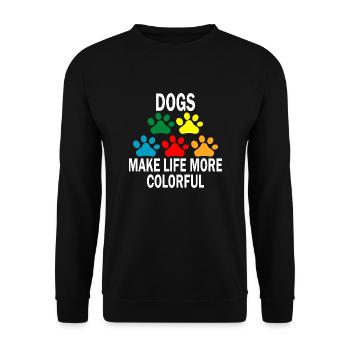 Chien chien - Sweat-shirt Unisexe - noir - Devant - Alina (178cm) & Michal (187cm)
