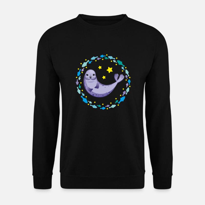 Drôle de sceau drôle de sceau - Sweat-shirt Unisexe - noir