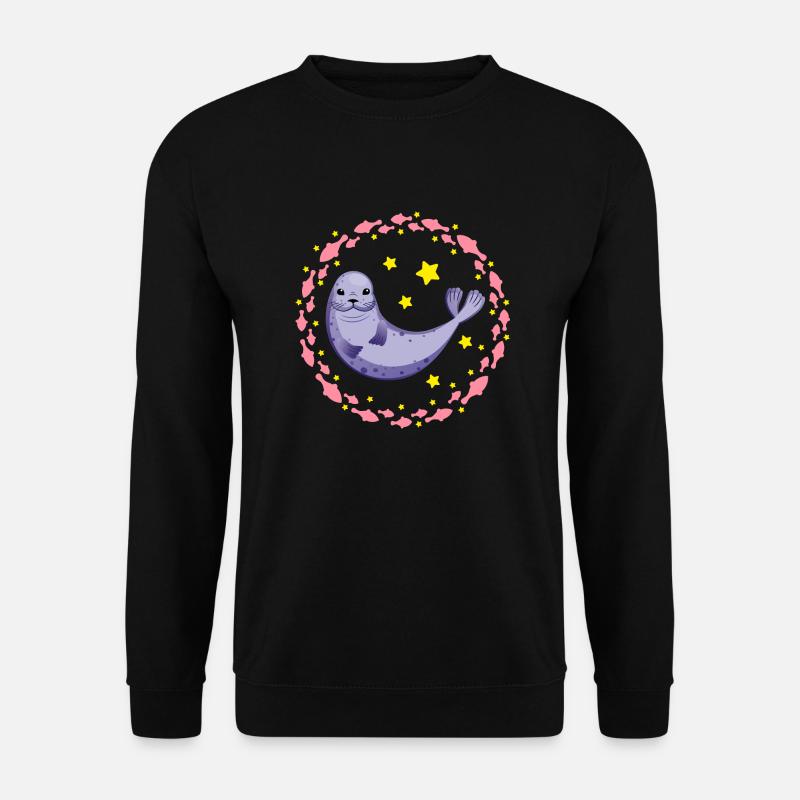 Drôle de sceau drôle de sceau - Sweat-shirt Unisexe - noir