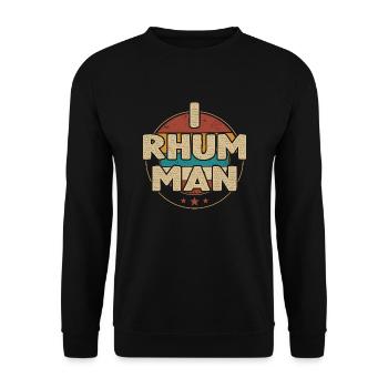 I Rhum Man Cadeau Anniversaire Humour Apéro - Sweat-shirt Unisexe - noir - Devant - Alina (178cm) & Michal (187cm)