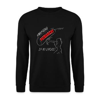 Feminismus Frauenpower Design für eine Feministin - Unisex Pullover - Schwarz - Vorne - Alina (178cm) & Michal (187cm)