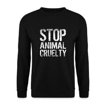 Halte à la cruauté envers les animaux - Sweat-shirt Unisexe - noir - Devant - Alina (178cm) & Michal (187cm)