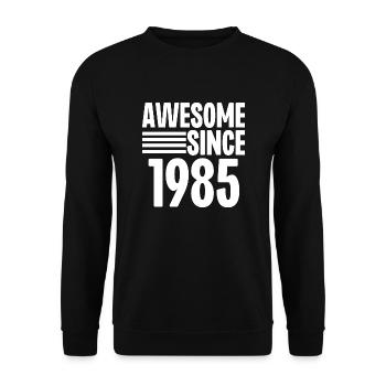 Awesome Since 1985 - Unisex Sweatshirt - black - Front - Alina (178cm) & Michal (187cm)
