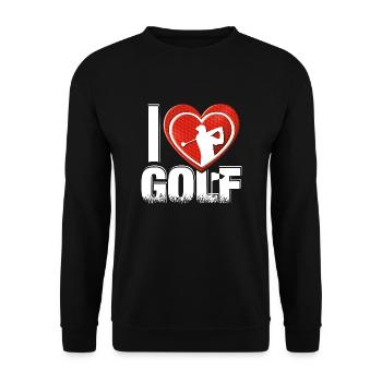 J’adore GOLF - motif de golf cool pour les golfeurs - Sweat-shirt Unisexe - noir - Devant - Alina (178cm) & Michal (187cm)